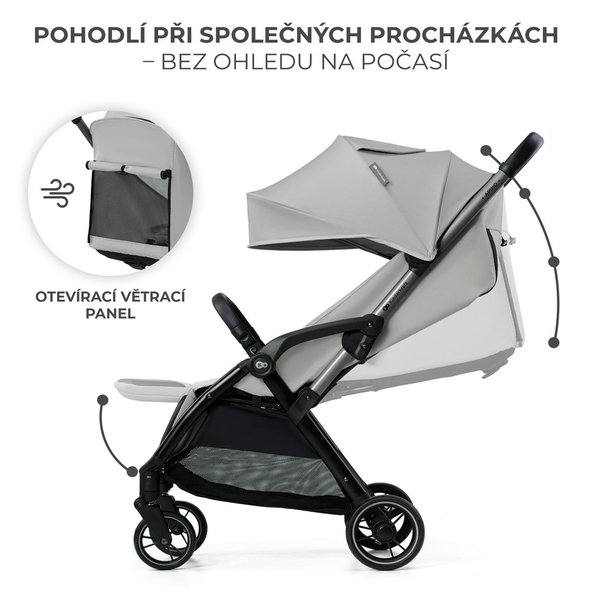 Kinderkraft športový kočík Apino Dove Grey