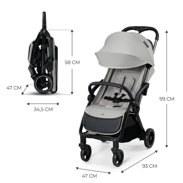 Kinderkraft športový kočík Apino Dove Grey