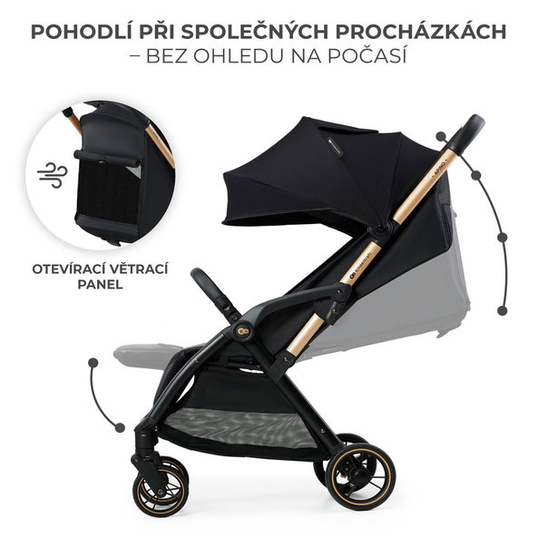 Kinderkraft športový kočík Apino Raven Black