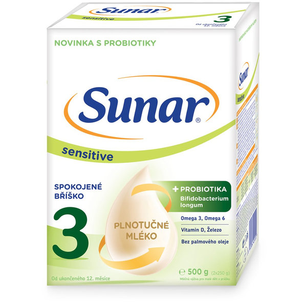 Sunar Sensitive 3 kojenecké mléko 12m+ 500 g