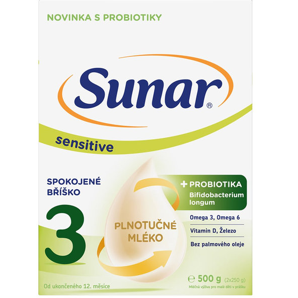 Sunar Sensitive 3 kojenecké mléko 12m+ 500 g