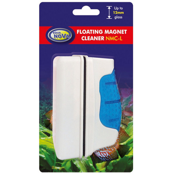 Aqua Nova magnetická stěrka na sklo akvária L 11 x 5,5 cm 12 mm