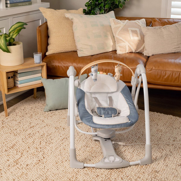 Ingenuity houpačka s melodií Swing 'n Go Chambray 0 m+ do 9 kg