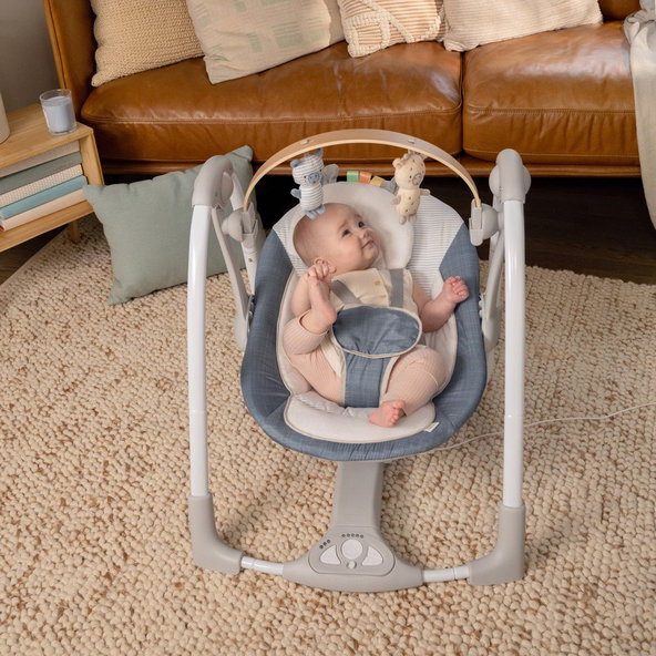 Ingenuity houpačka s melodií Swing 'n Go Chambray 0 m+ do 9 kg
