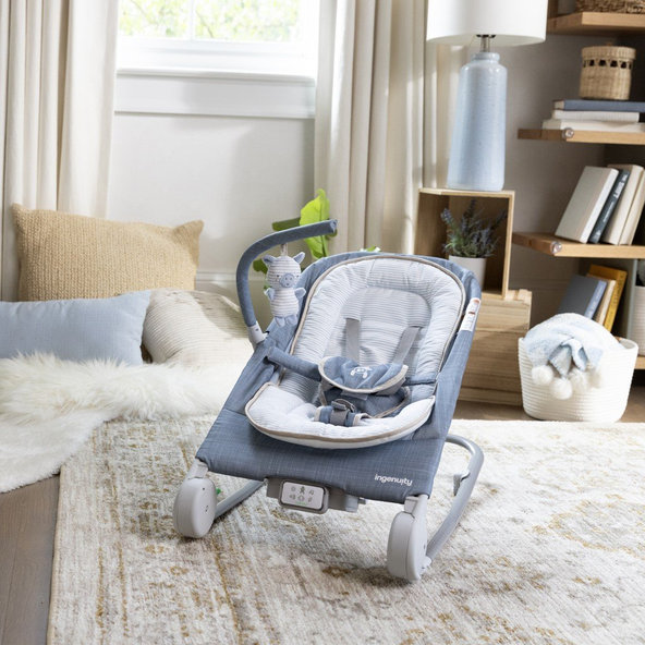 Ingenuity lehátko Happy Belly™ Rock-to-Bounce Chambray 0 m+ do 9 kg