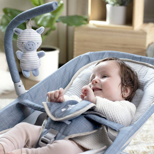 Ingenuity lehátko Happy Belly™ Rock-to-Bounce Chambray 0 m+ do 9 kg