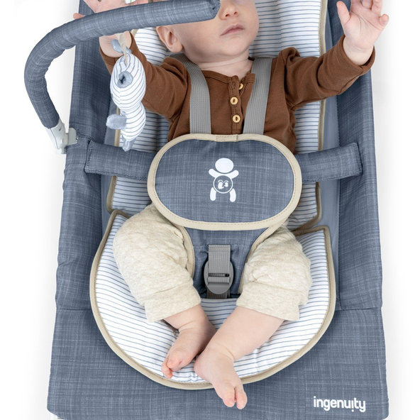 Ingenuity lehátko Happy Belly™ Rock-to-Bounce Chambray 0 m+ do 9 kg