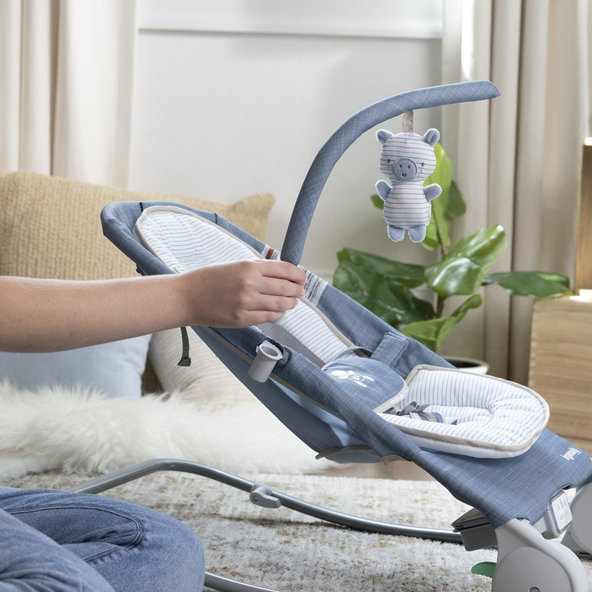 Ingenuity lehátko Happy Belly™ Rock-to-Bounce Chambray 0 m+ do 9 kg