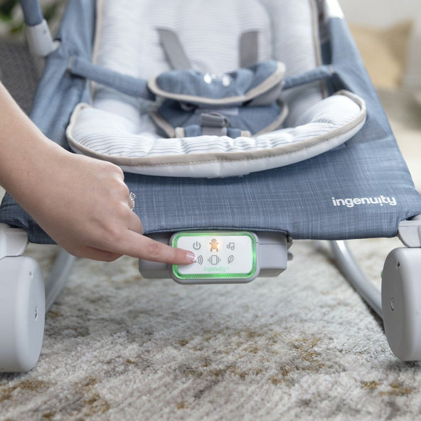 Ingenuity lehátko Happy Belly™ Rock-to-Bounce Chambray 0 m+ do 9 kg