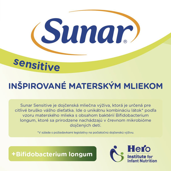 Sunar Sensitive 1 počáteční kojenecké mléko 0m+ 500 g