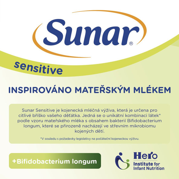 Sunar Sensitive 1 počáteční kojenecké mléko 0m+ 500 g