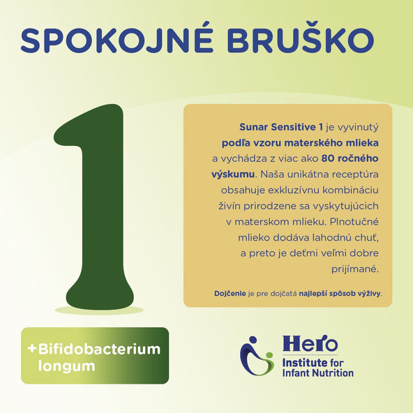 Sunar Sensitive 1 počáteční kojenecké mléko 0m+ 500 g