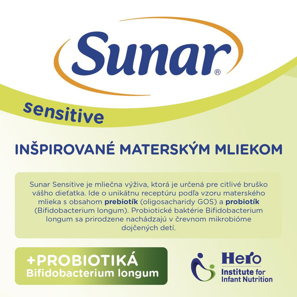 Sunar Sensitive 2 následné kojenecké mléko 6m+ 500 g
