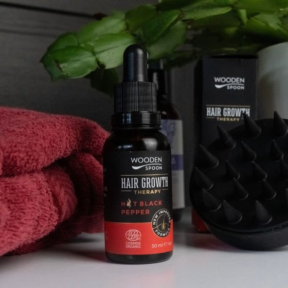 Wooden Spoon sérum pro růst vlasů s černým pepřem 30 ml