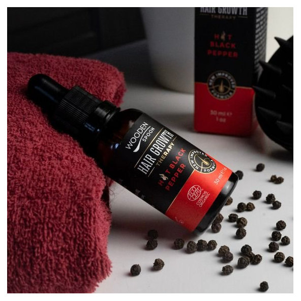 Wooden Spoon sérum pro růst vlasů s černým pepřem 30 ml