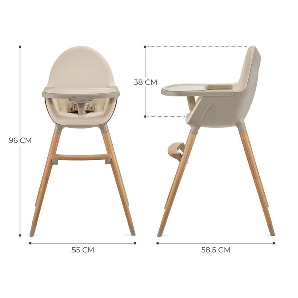Kinderkraft jedálenská stolička Fini 2 Beige