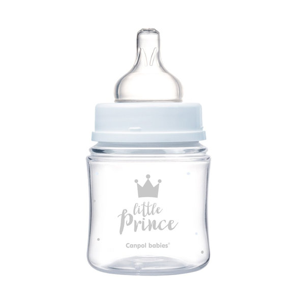 Canpol Babies láhev se širokým hrdlem Royal Baby modrá 120 ml