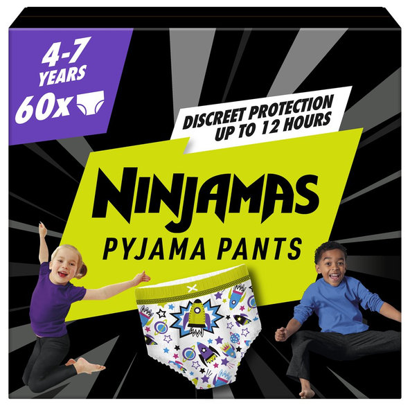 Pampers Ninjamas plenkové kalhotky Kosmické lodě 17–30 kg 60 ks