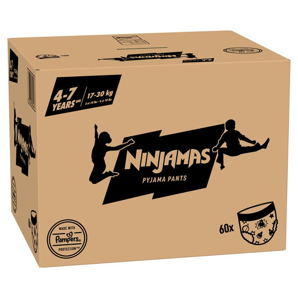 Pampers Ninjamas plenkové kalhotky Kosmické lodě 17–30 kg 60 ks