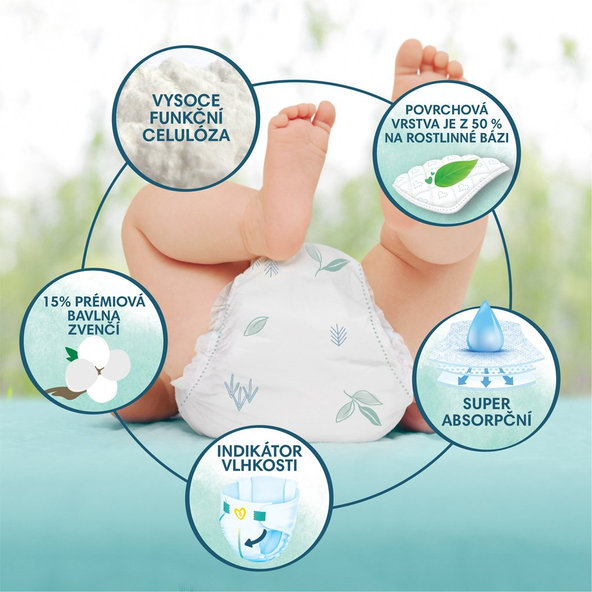 Pampers Harmonie jednorázové pleny 4–8 kg vel. 2  204 ks