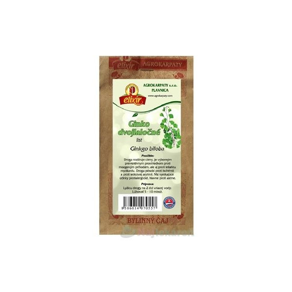 AGROKARPATY Ginkgo dvoulaločné list 30 g