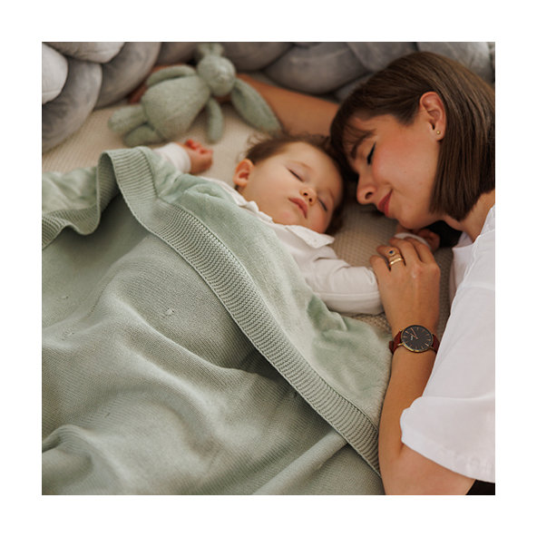 Babyono deka z přírodní bavlny 0 m+ 75×100 cm šalvějová