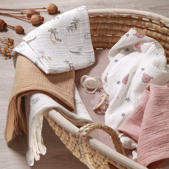 Babyono Super Soft mušelínové pleny 70×70 cm béžová 3 ks