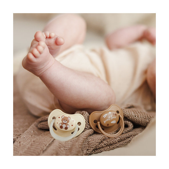 Babyono silikonové anatomické dudlíky 0–6 m 2 ks