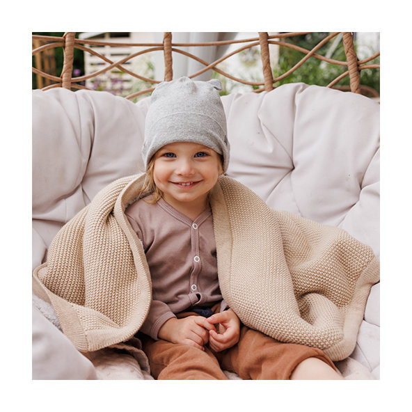 Babyono deka s fleecovou podšívkou 75×100 cm béžová