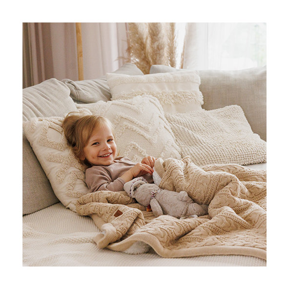 Babyono deka s fleecovou podšívkou 75×100 cm světle hnědá