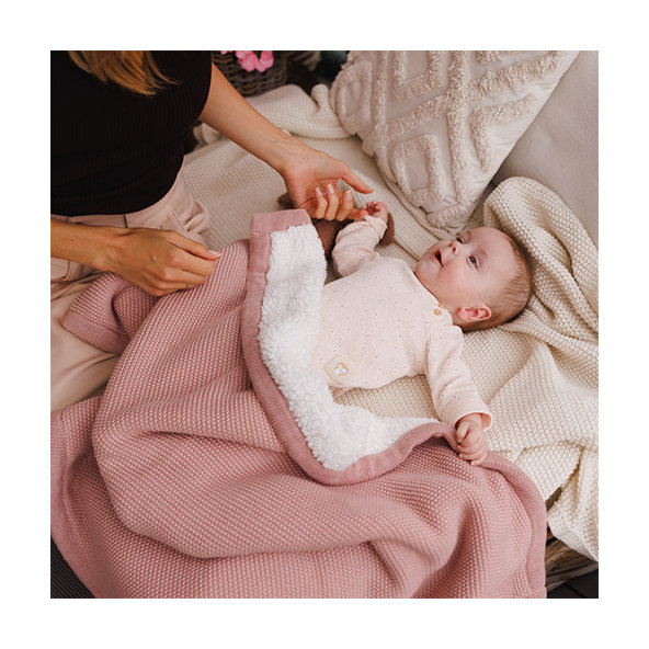 Babyono deka s fleecovou podšívkou 75×100 cm růžová
