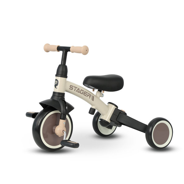 QPLAY Tříkolka Stager 3v1 hnědá do 25 kg
