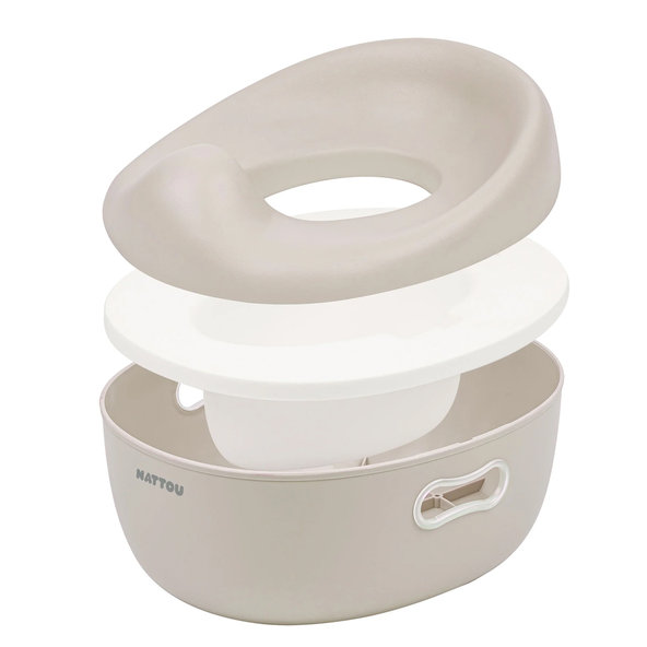 NATTOU Nočník učící 3v1 Potty Beige