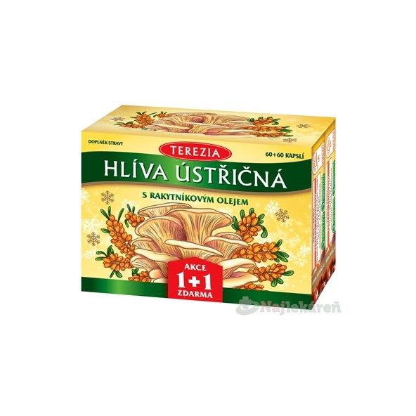 Terezia Hlíva ústřicová s rakytníkovým olejem Vianočné balenie 60+60