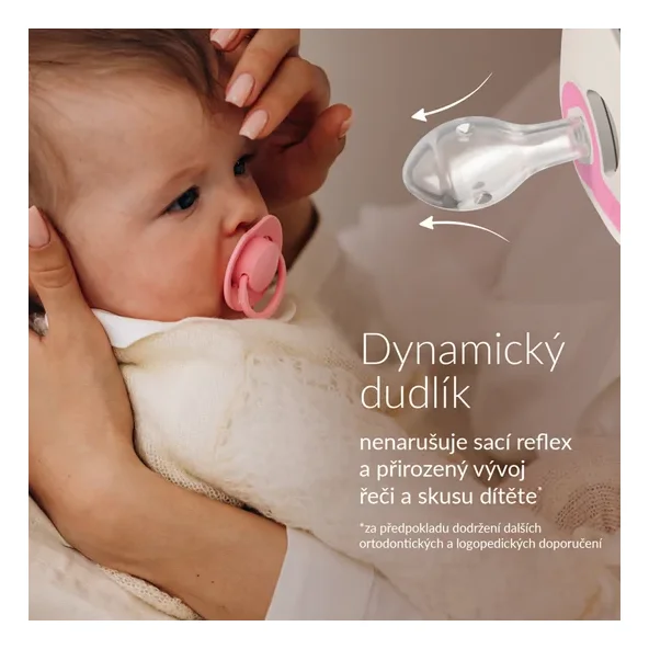 LOVI Dudlík silikonový dynamický Prime Frost 0-6m 2 ks