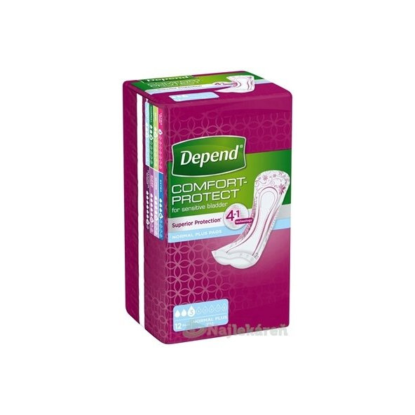 DEPEND Normal Plus Inkontinenční vložky pro ženy savost 365 ml 12 ks