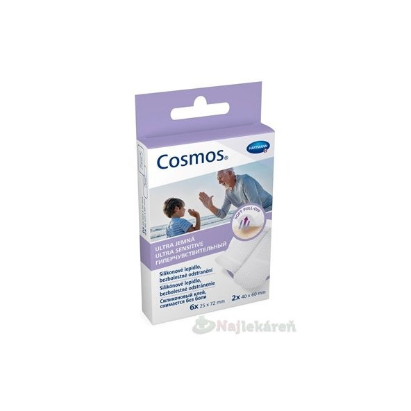 Cosmos Ultra jemné náplasti 25 × 72 mm 6 ks a 40 × 60 mm 2 ks