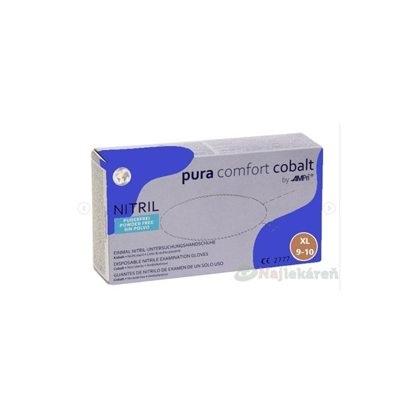 AMPri Pura Comfort Cobalt Nitrilové rukavice XL tmavě modré 100 ks