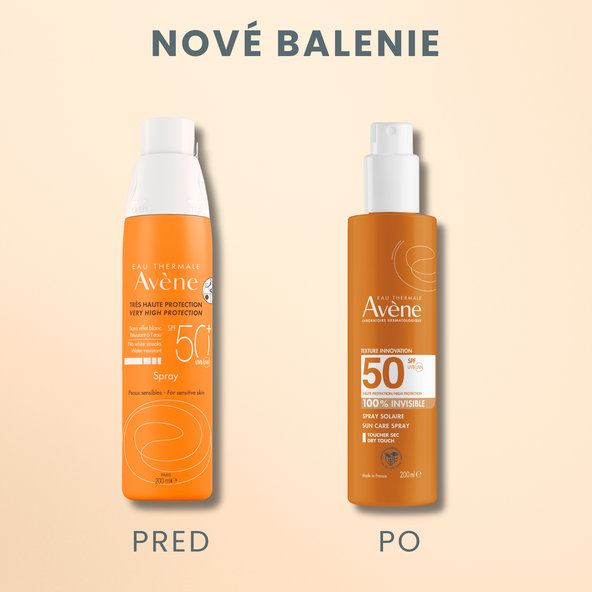 AVENE Sun sprej SPF 50 na obličej a tělo 200 ml