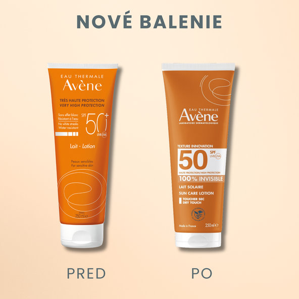 AVENE Sun mléko SPF 50+ na obličej a tělo 250 ml