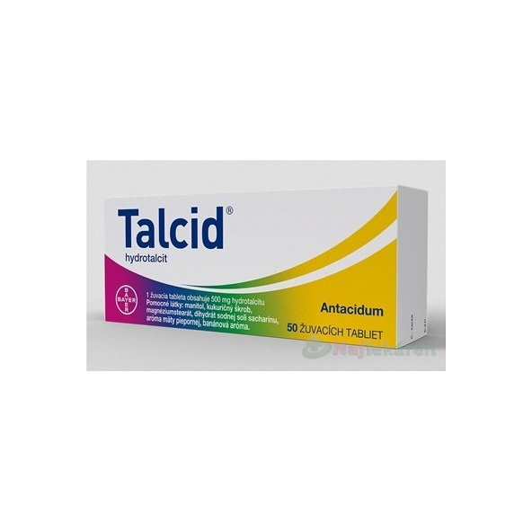 Talcid 500 mg žvýkací tablety 50 ks
