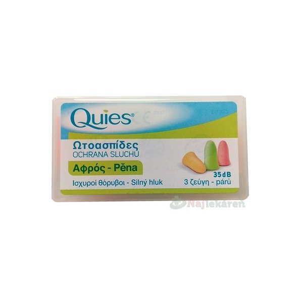 QUIES pěnové chrániče sluchu