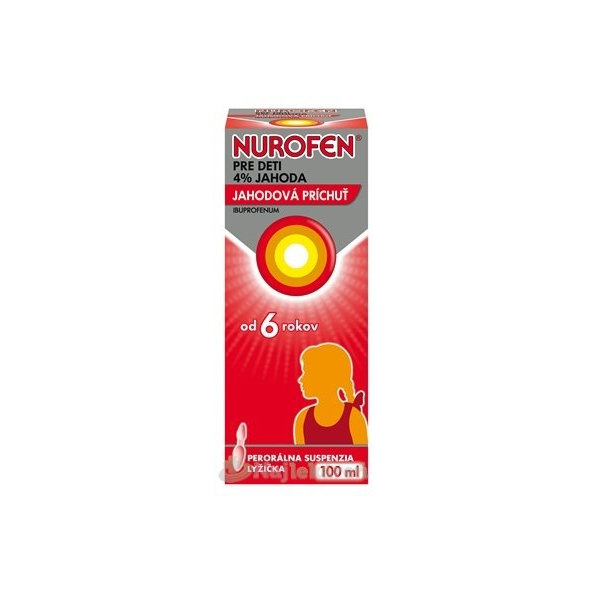 NUROFEN pro děti 6–12 let na bolest a horečku příchuť jahoda 100 ml