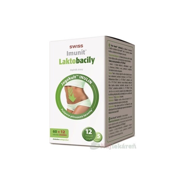 Swiss Imunit Laktobacily 60 + 12 kapslí zdarma