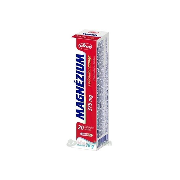 Vitar Hořčík 375 mg 20 šumivých tablet