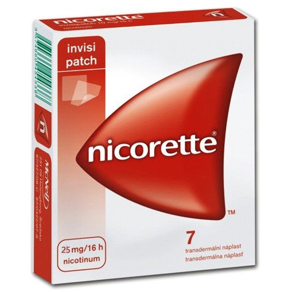 Nicorette Invisipatch 25 mg/16 h náplasti proti kouření 7 ks