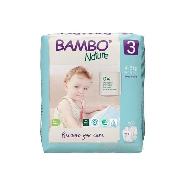 Bambo detské pleny prodyšné 3 (4-8 kg) 28 ks
