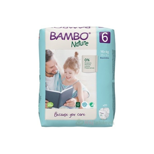Bambo plenkové kalhotky prodyšné 6 (16-30 kg) 20 ks