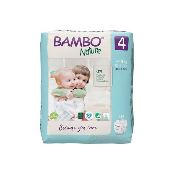 Bambo detské pleny prodyšné 4 (7-14 kg) 24 ks