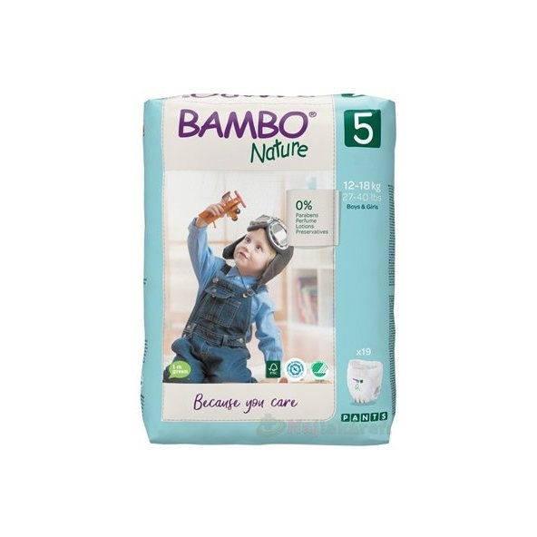 Bambo Pants plenkové kalhotky navlékací 5 (12-18 kg) 19 ks